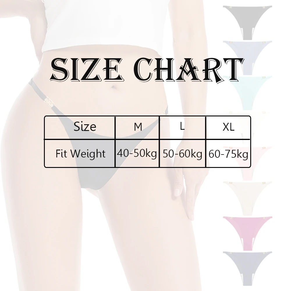 8pcs/pack Women's G Strings Panties Sexy Low Waist Solid Color Briefs Underwear Female Comfortable Breathable Seamless Panties