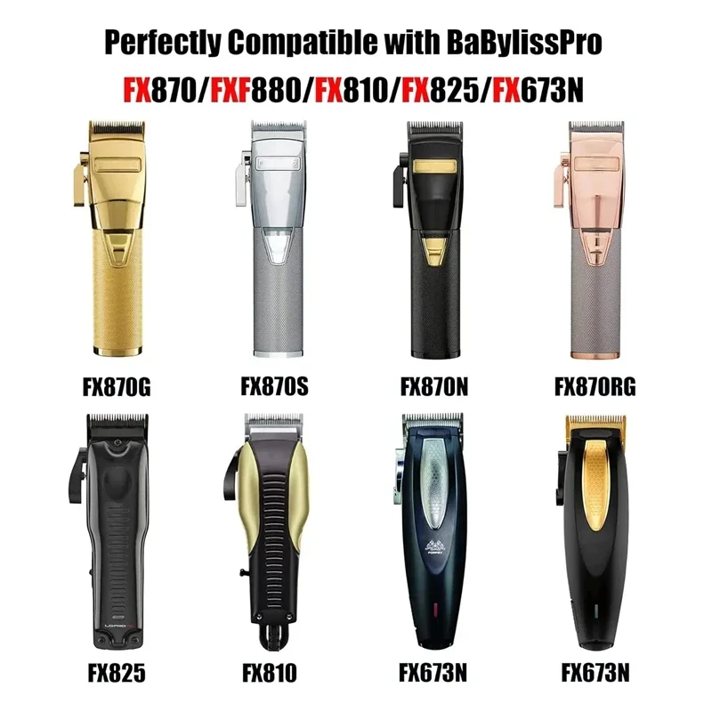 FX8010G Replacement DLC Blade Compatible with BaBylissPRO FX870/FXF880/FX810/FX825/FX673N Clippers, For BaByliss FX Clipper