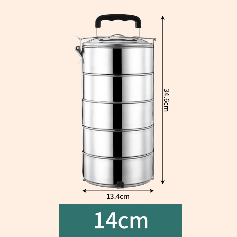 Portable Multi-layer Thermal Lunch Box Stainless Steel Leakproof Bento Box Stainless Steel Food Container School Office Picnic