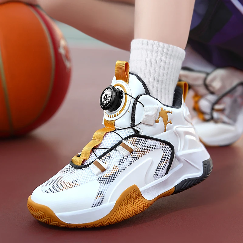 Outdoor Children Sport Shoes Sneakers Non-slip Child Trainer Basket Shoes Kids Basketball Shoes Boys Sneakers Sportschuhe Kinder