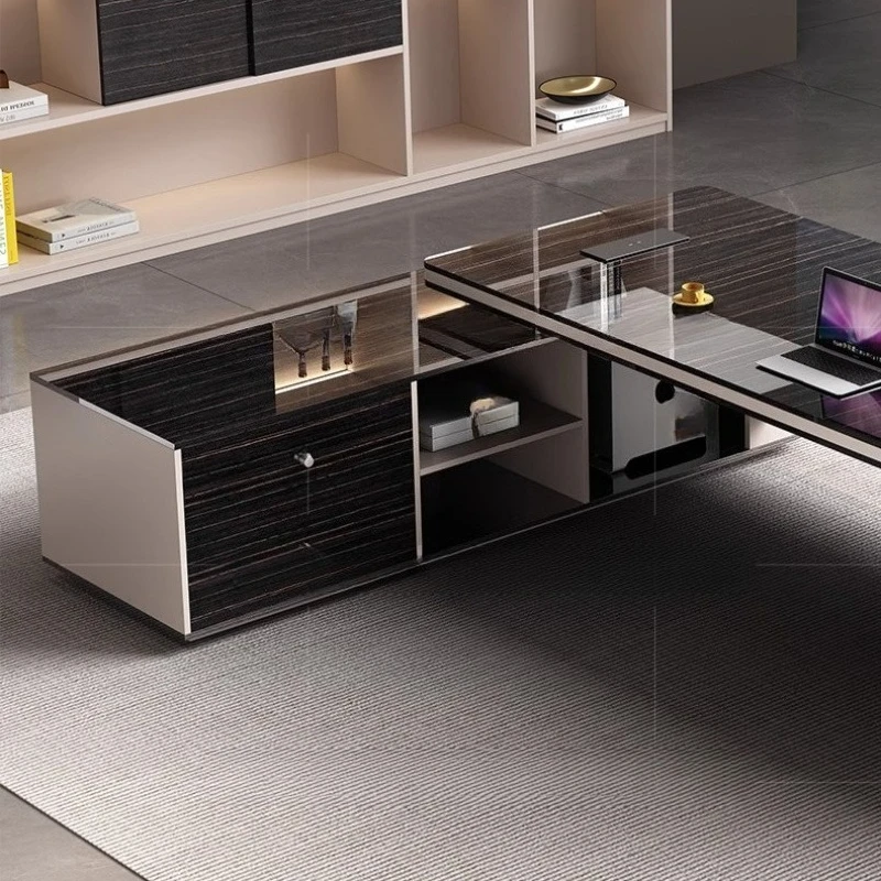 دراسة مكتب كبير مكتب الاستقبال تخزين الجمالية الحديثة مكتب مكتب المنظمون الفاخرة Escritorio Oficina الأثاث التجاري #6