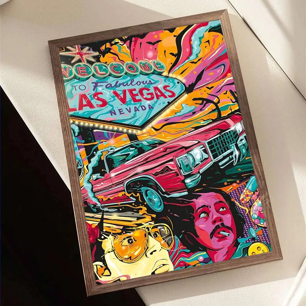 1 قطعة الخوف والكراهية في لاس فيغاس الفيلم المشارك ذاتية اللصق الفن ورق مقاوم للماء ملصق مقهى بار غرفة جدار ديكور #6