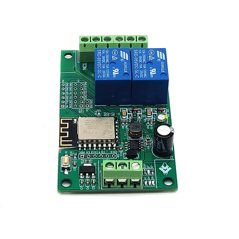 5V/8-80V Power Supply ESP8266WIFI Dual Relay Module ESP-12F Development Board Secondary Development