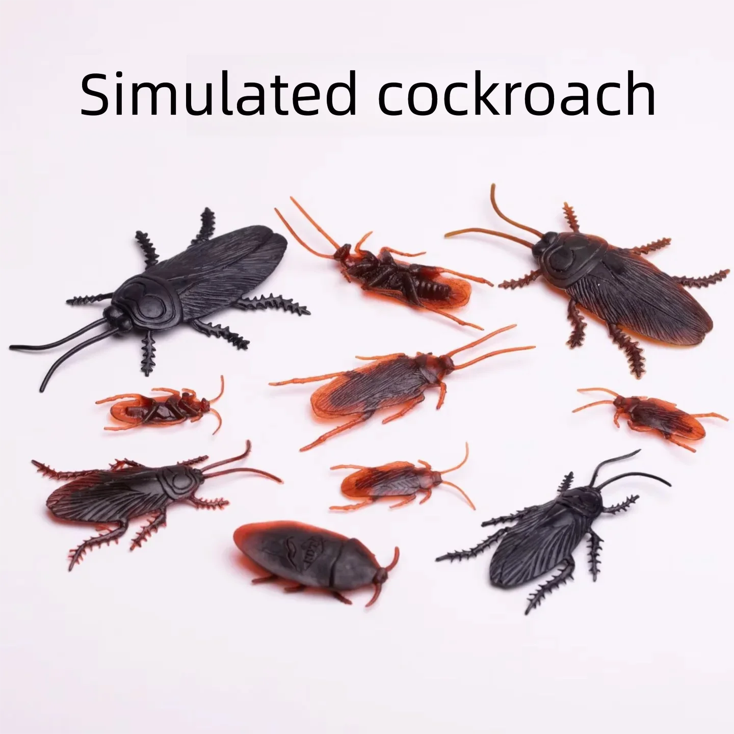 Simulation Cockroach Tricks Funny Disgusting Scary Toy Prank Props Funny Fake Roaches Scary Insects Plastic Funny Pranks 10pc