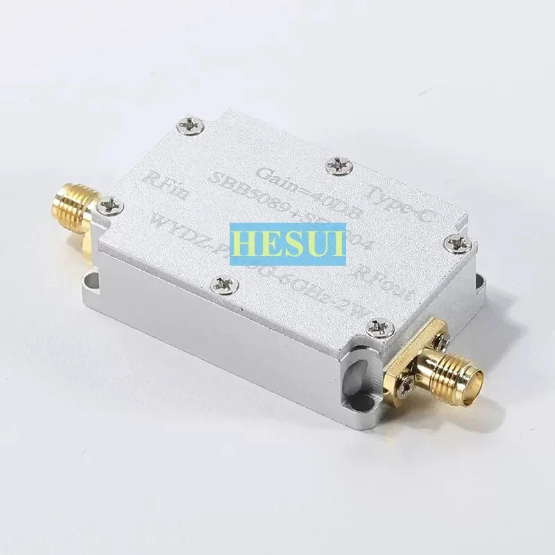 Microwave unidirectional power amplifier SBB5089+SE5004 5.8GHz 2W 33dBm RF power amplifier Module with CNC aluminum alloy shell