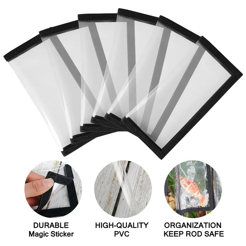 ablb-12-個釣りルアーラップ、透明-pvc-ルアーカバー釣りを安全に保ち、釣り餌カバー簡単にルアーが見える、釣りカバー