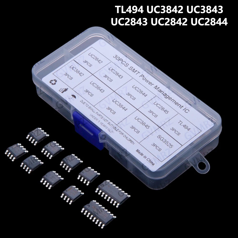 10Values TL494 UC3844 UC3845 SG3525 UC3842 UC3843 ​​Each 3PCS UC2843 UC2842 UC2844 UC2845 SOP Power Chip