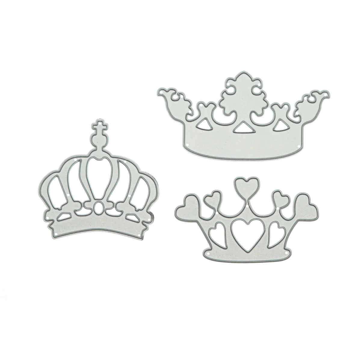 3Pcs Set King\'s Crown Cutting Die Cutter For Scrapbooking Diy Greeting Card Clipart Work Photo Album Making Decorating Stencil