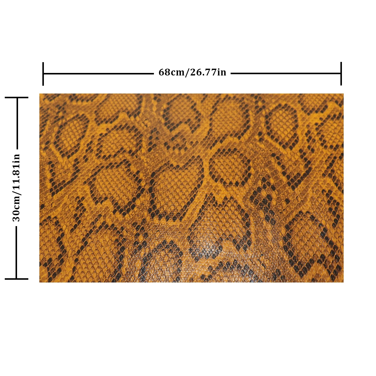 High Gloss Printed Snakeskin Leather Sheet 30x68cm Embossed PU Leather Conditioner For Handbags Crafts Home Decoration