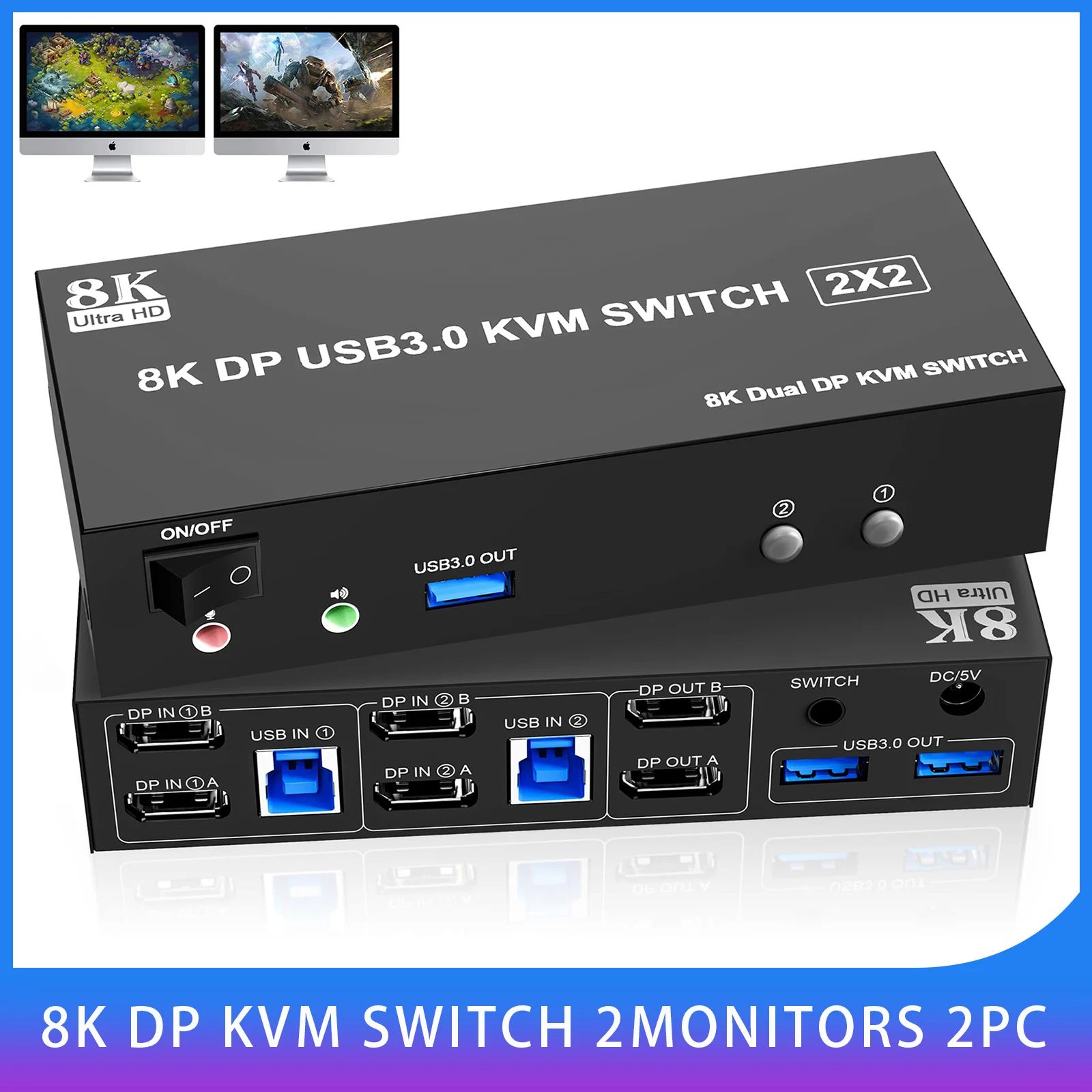 usb 30 displayport kvm switch monitores 8k ultra hd dp 14 monitor duplo pc 8k 60hz displayport 01