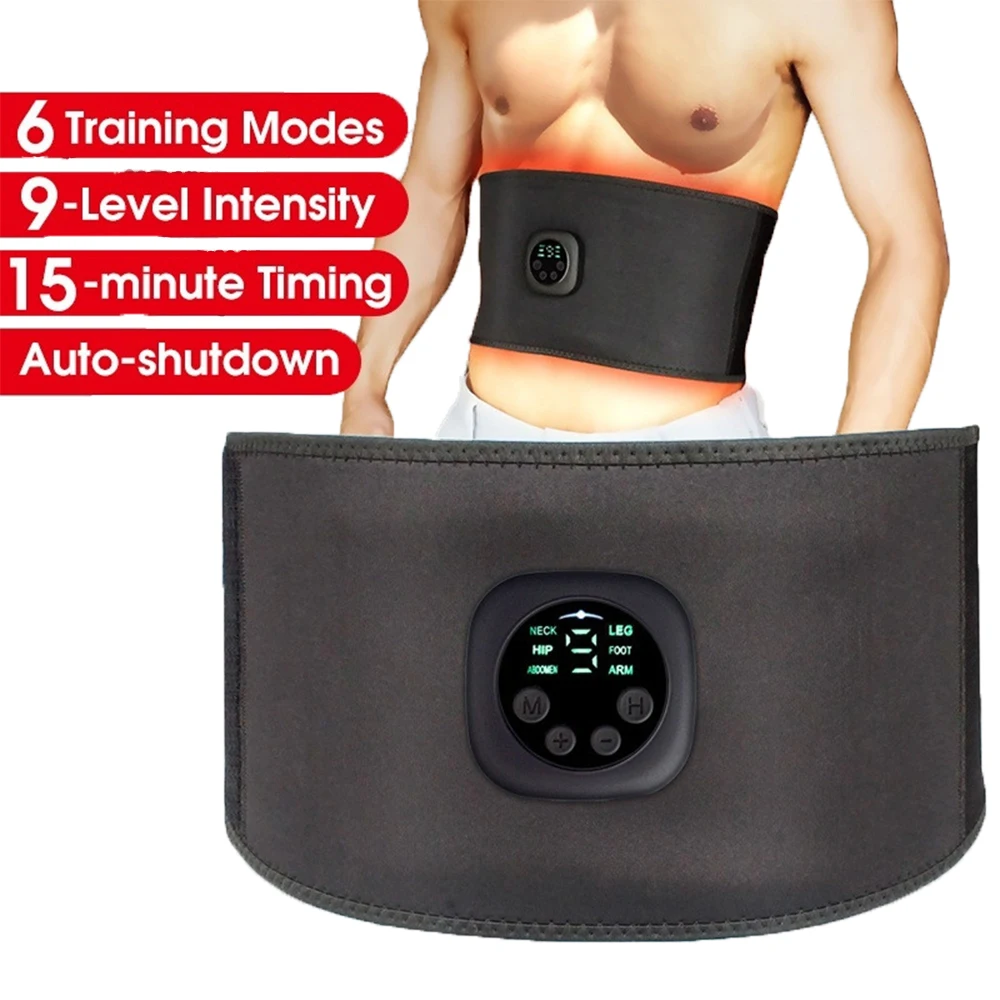 Electric Slimming Belt EMS Waist Massage Fitness Muscle Stimulator Lose Weight Fitness Vibrating Massager Fat Burning Trainer