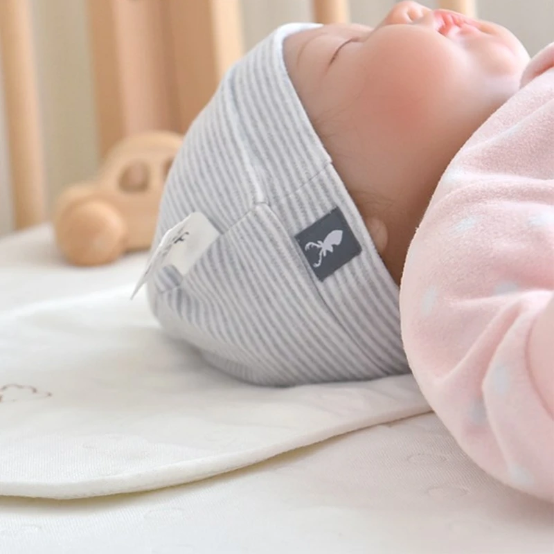 Nuevo Almohada bordada para dormir, almohada plana para bebé para niño recién nacido 0 a 3 años