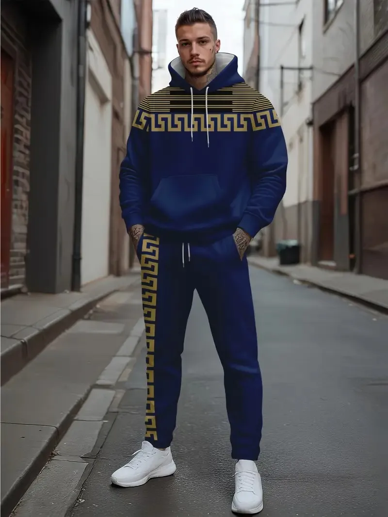 

The new men's sweatshirt set for Spring and Autumn 2025 is skin-friendly soft casual and features 3D printed roller skating
