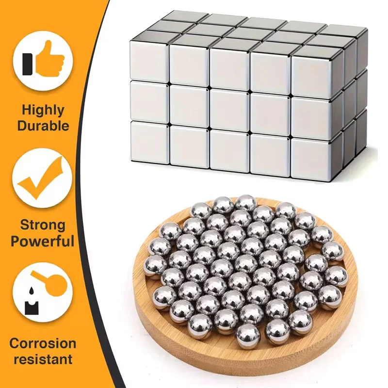 Square Round Magnets Strong Magnetic Push Pin, Great Pull Force, Perfect for Fridge, Garage, Kitchen, Science, Craft, Office,Etc