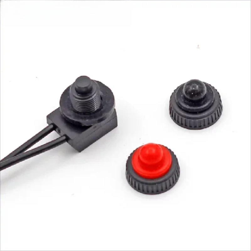 EP107 Waterproof LED Latching Push Button Switch Momentary ON OFF NC NO Wired Push Type Switch
