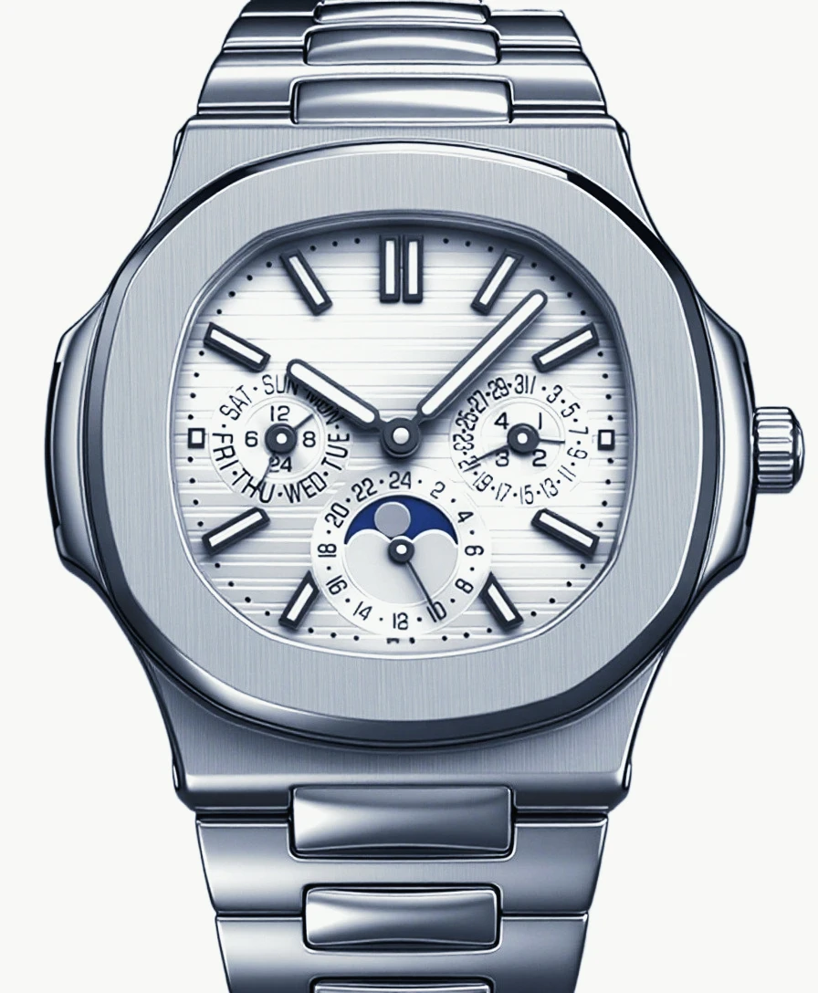 

904L Stainless Steel case, for Men Luxury Watch, Automatic Mechanical Movement, Black Blue Rubber Strap Exquisite Heritage