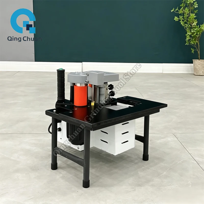 Edge Banding Machine 220V110V1200W Double Side Gluing Edge Bander PVC Woodworking Edge Banding Machine