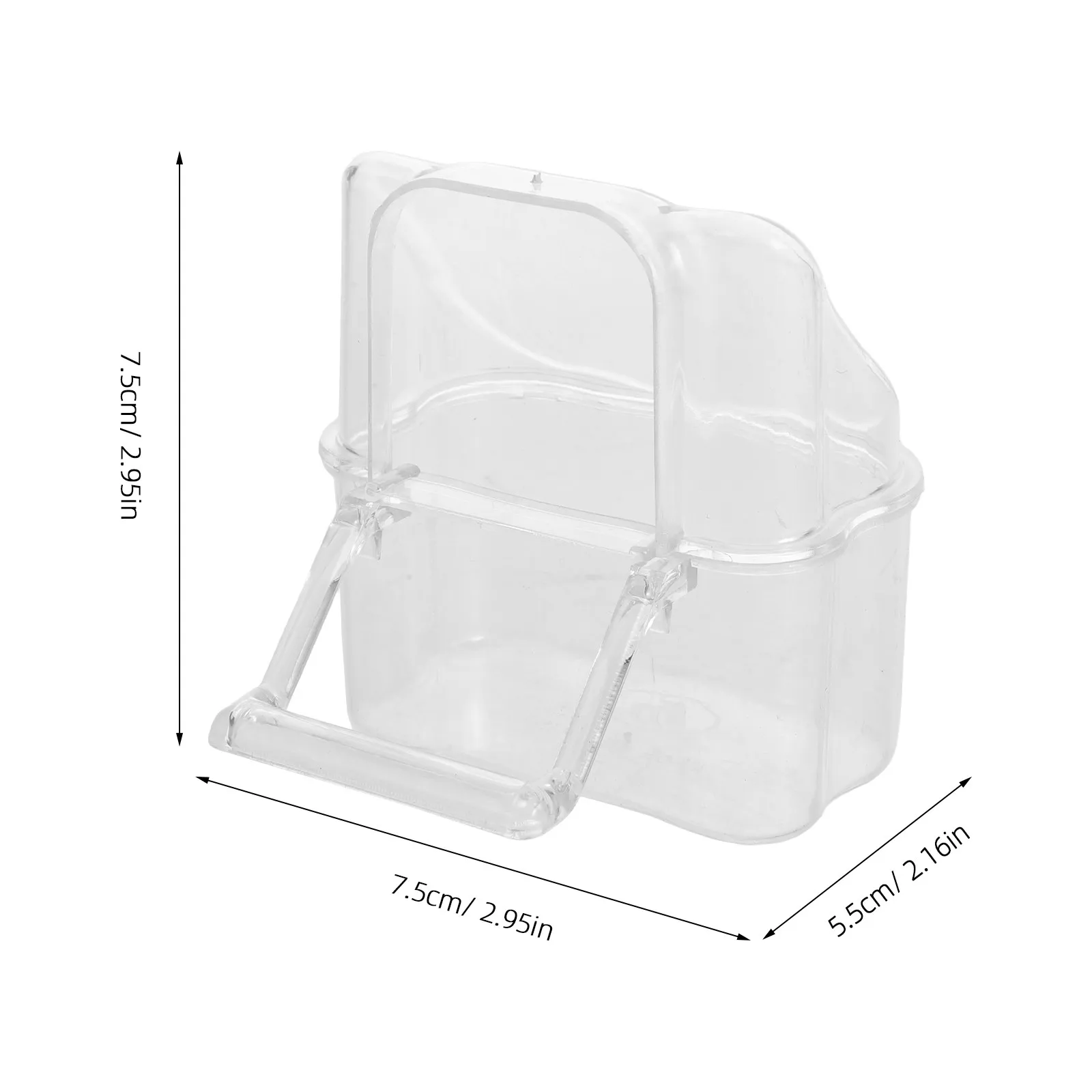 Transparent Bird Feeder Cups 4 Pack Anti Splash Hanging Food Water Bowls for Bird Cages Seed Containers