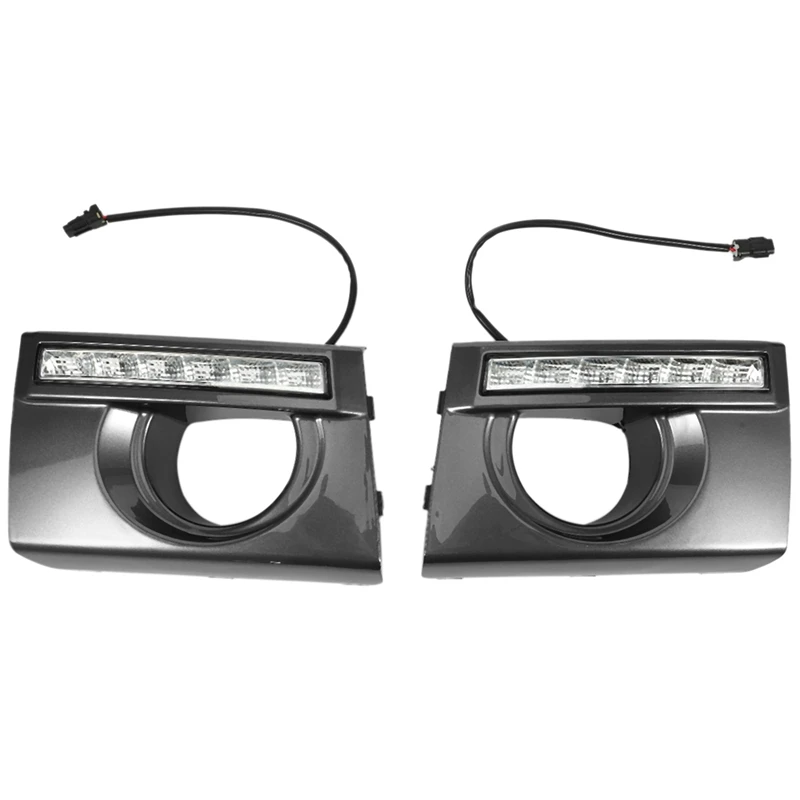 

1 Pair Car Daytime Running Light DRL LED Daylight Fog Lamp Cover For Hyundai Tucson 2005-2009