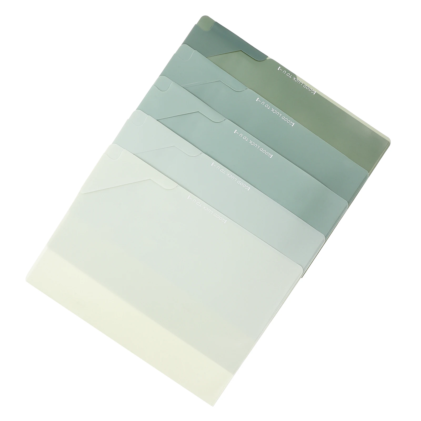 

5pcs File Folder Set Gradient Color Large Capacity Storage Cute ColoredFolders Women Coupon Organizer Portable Lightweight