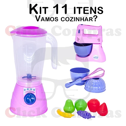 Children's Kitchen Blender Mixer Form Fruit 11 pc