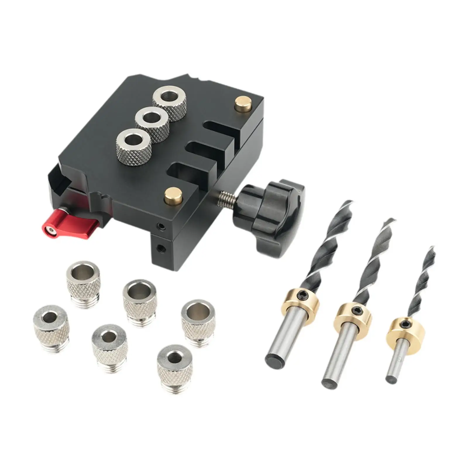 목공 다웰링 지그 키트 펀치 로케이터 정확한 정밀 헤비 듀티