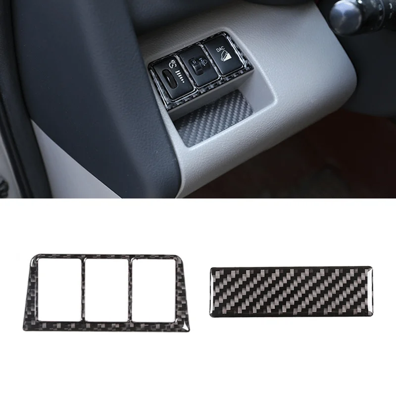 

For Toyota Rav4 RAV 4 2006 2007 2008 2009 2010 2011 2012 Carbon Fiber Car Interior Headlight Switch Button Cover Trim