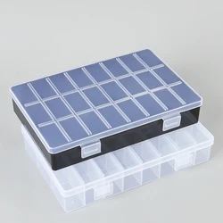 Practical 24 Grids Compartment Plastic Storage Box Jewelry Earring Bead Screw Holder Case Display Organizer Container