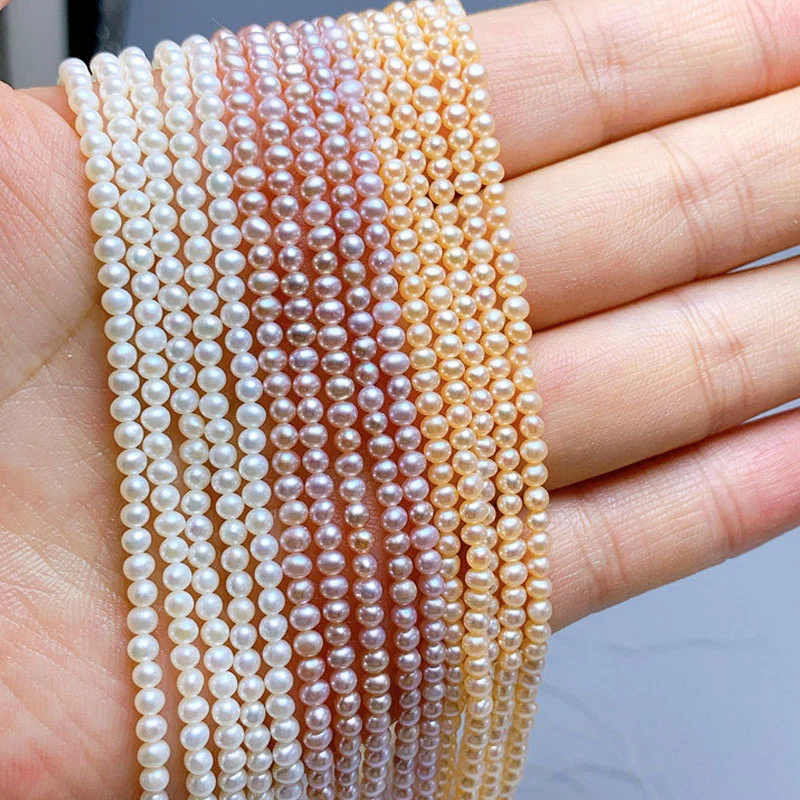 3A Natural Freshwater Round Pearl Chain Length 38-39cm Factory Wholesale Price Classics Pearl Choker for Lady
