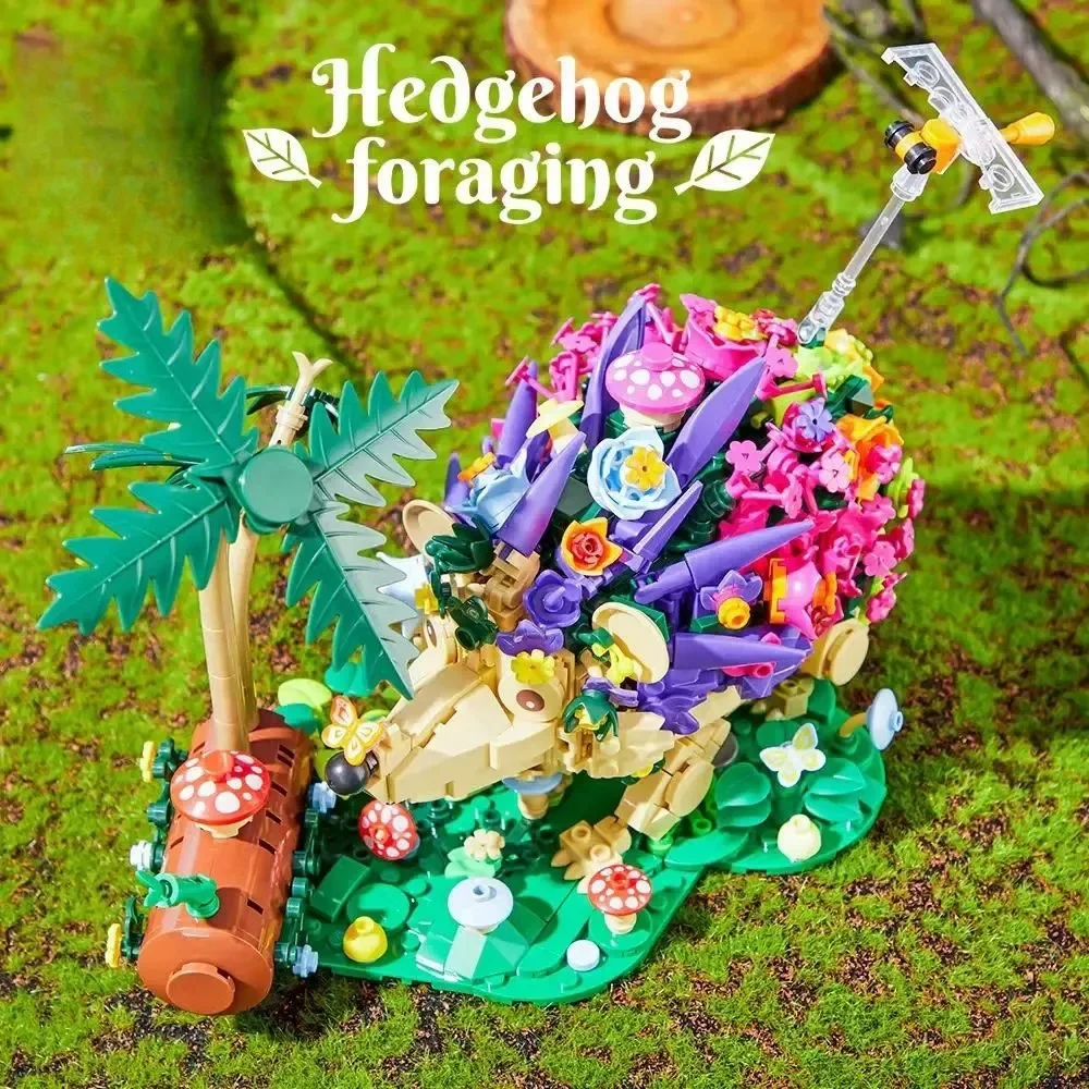 

Kids Building Blocks Toys Animal Model Flower Guinea Pig Hedgehog Bouquet Bricks Model Christmas Gifts For Children And Adults