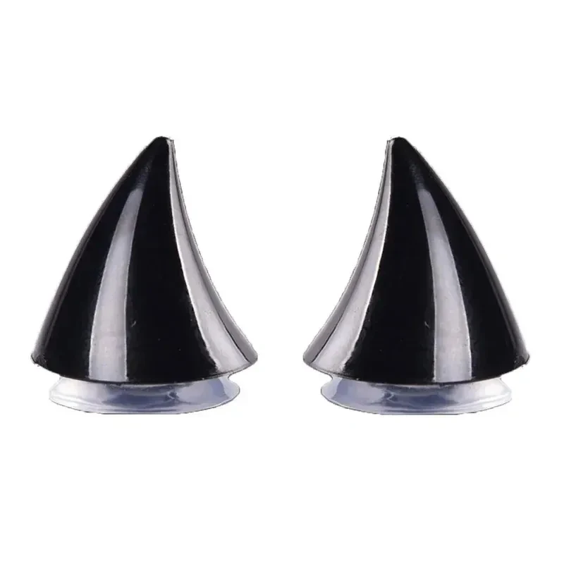 1/2Pairs Bull Horn Decor For Motorcycle And E-Scooter Helmets Strong Suction Cup Fixation Eye Catching Decoration