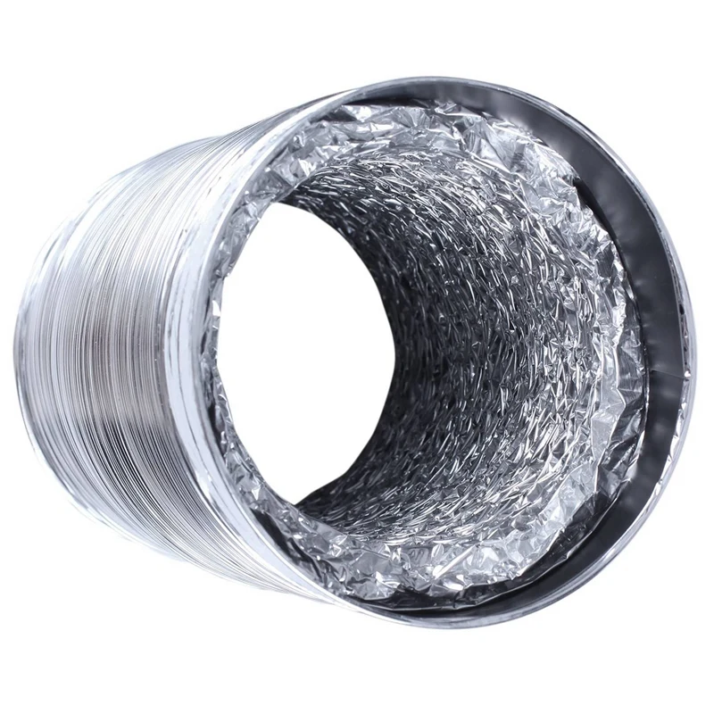 2X 3 Meter Length 100Mm/4 Inch Fresh Air System Flexible Aluminum Exhaust Duct Pipe Air Ventilation Pipe Hose