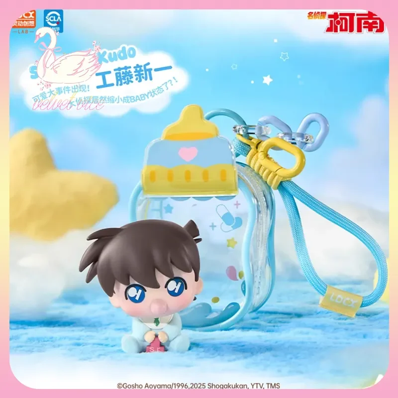 Caja ciega Original Ldcx Detective Conan Baby Mengfufu serie Kudo Shinichi Mori Ran animación periférica llavero colgante regalo