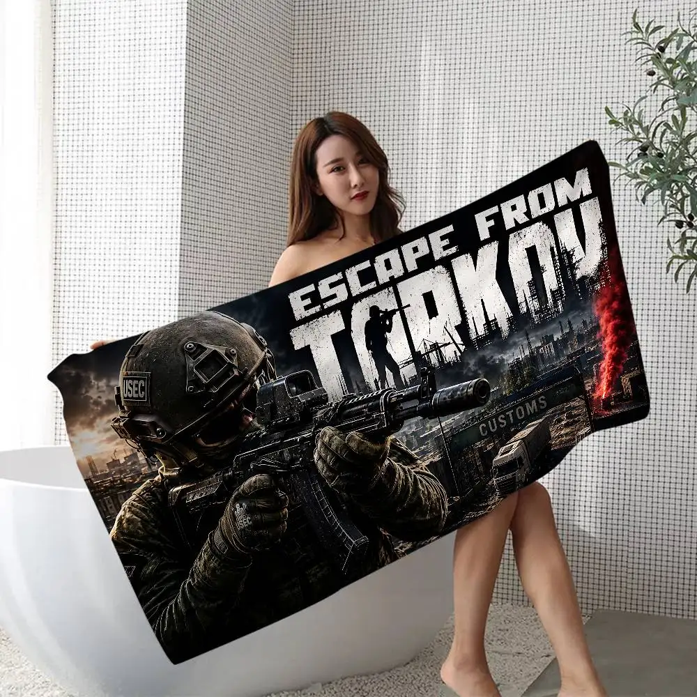 Game escapes from tarkovs Microfiber Beach Towel Absorbent Quick dry Soft Yoga Swimming Resort Mountain Climbing Towel