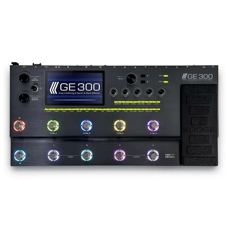 GE300 Guitar Comprehensive Effects Unit Speaker Simulation Recording IR Sample Capabilities Metal Plastics Made