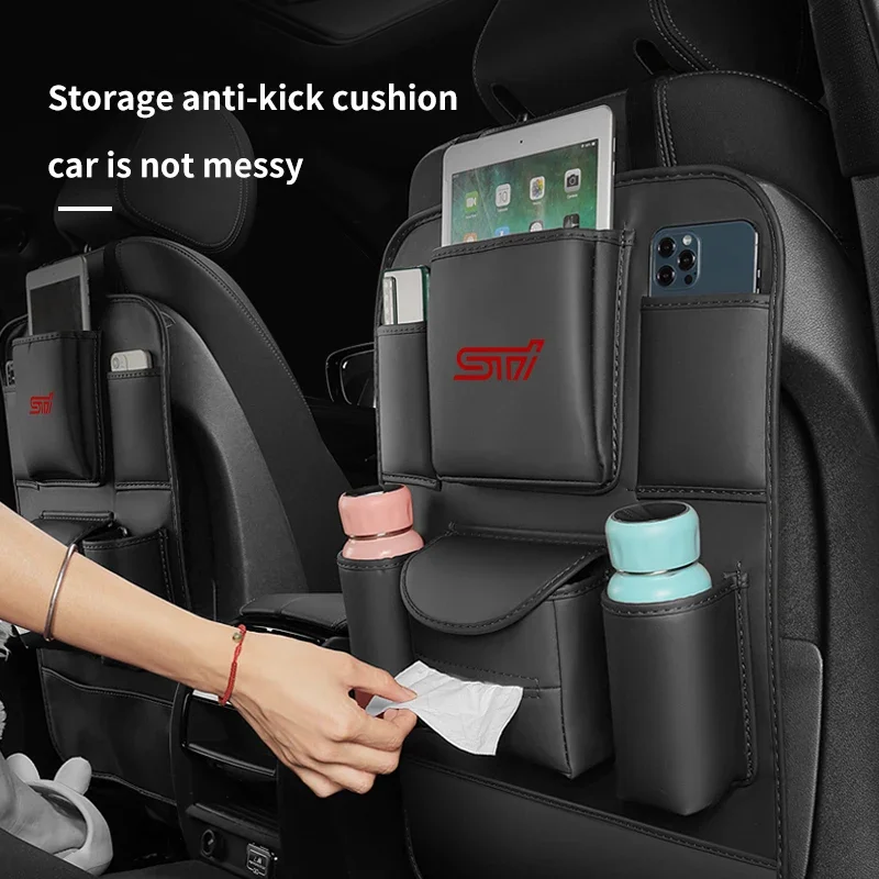 Subaru STI OUTBACK WRV BRZ XV Impreza Forester Legacy Ascent Car Seat Organizer Seat Back Storage Bag Anti-kick Pad Accessories