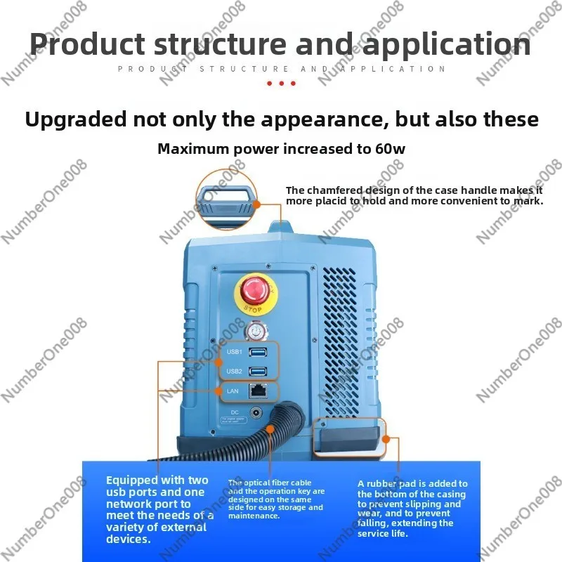 Portable Handheld Fiber Laser Marking Machine for Metal Plastic Carton Date Coding