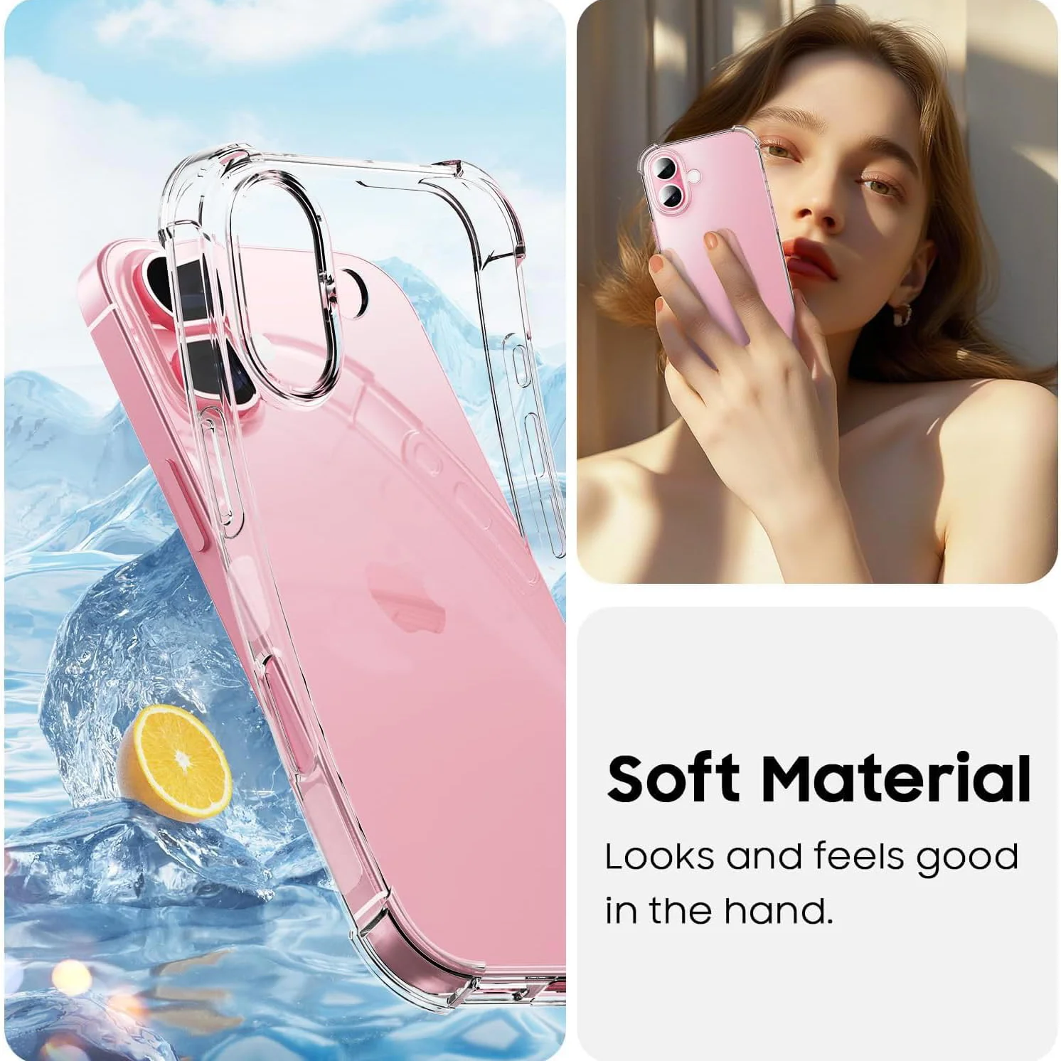 Luxury Shockproof Clear Phone Case For iPhone 16 15 13 12 11 14 Pro Max Mini XR XS 7 8 6 Plus Silicone Bumper Transparent Cover