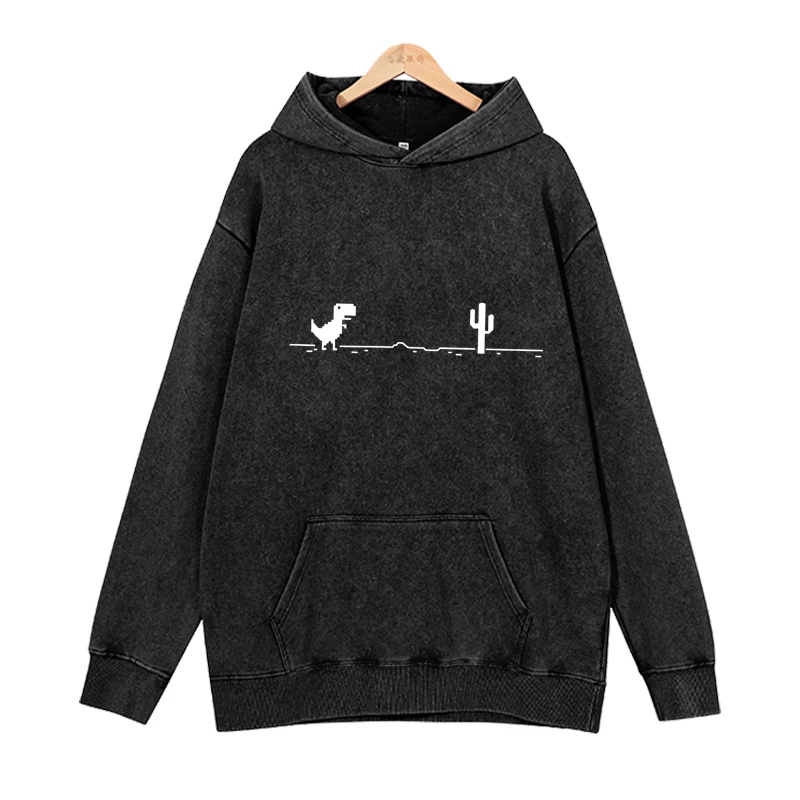 

Mosaic Game Cactus Little Dinosaur Hoodies Women Cool Casual Harajuku Hip Hop Streetwear Pullovers Sweatshirts Loose Sudaderas