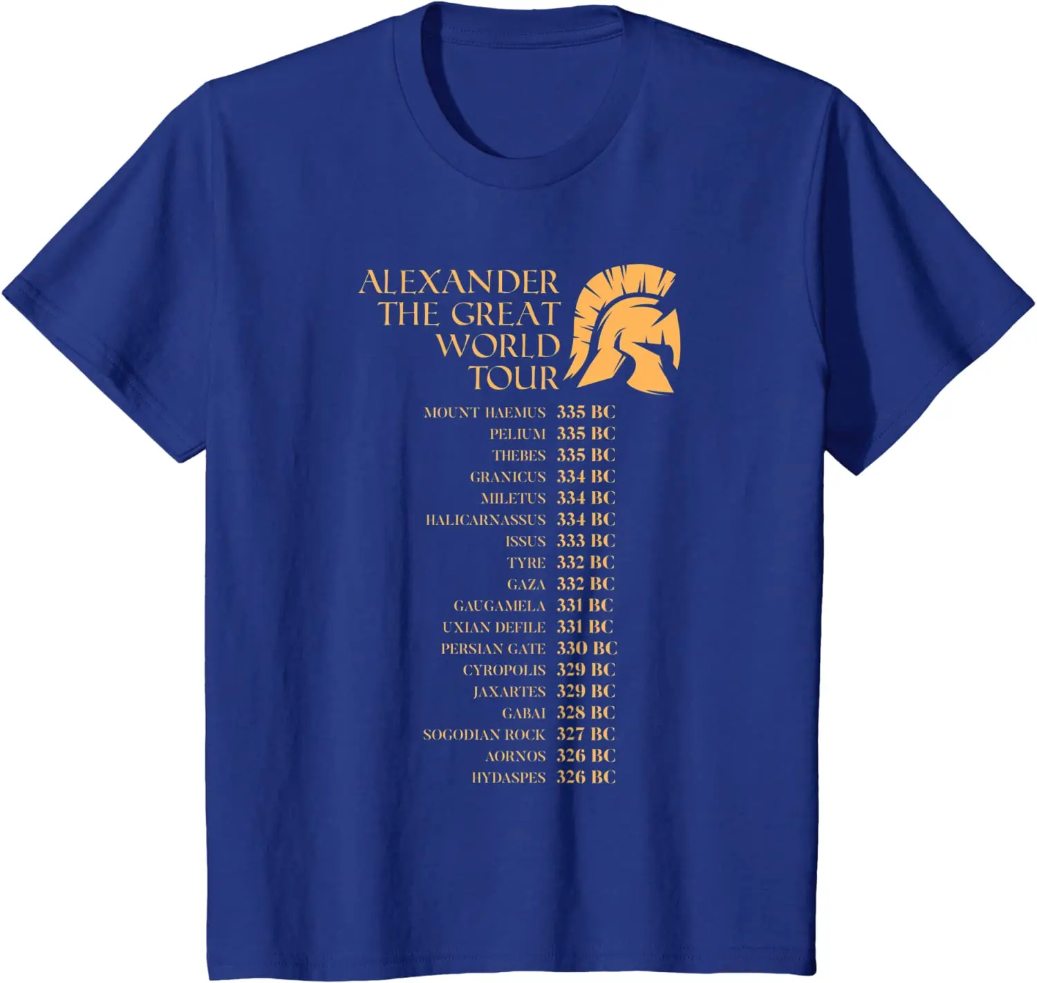 Alexander The Great World Tour. Ancient Greek History Fan Gift T-Shirt Premium Cotton Short Sleeve O-Neck Mens T Shirt New S-3XL