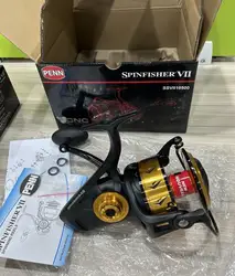100% Original PENN Spinfisher Ⅶ SSⅦ 2500-10500 Metal Body Spinning Fishing Reel IPX5 Sealed Design Big Sea Saltwater for Tuna