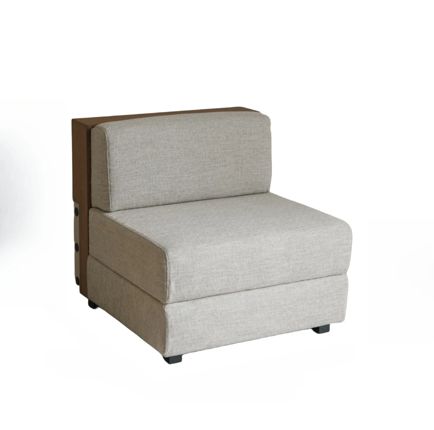 Nordic striped, cotton and linen fabric sofa, free combination module sofa