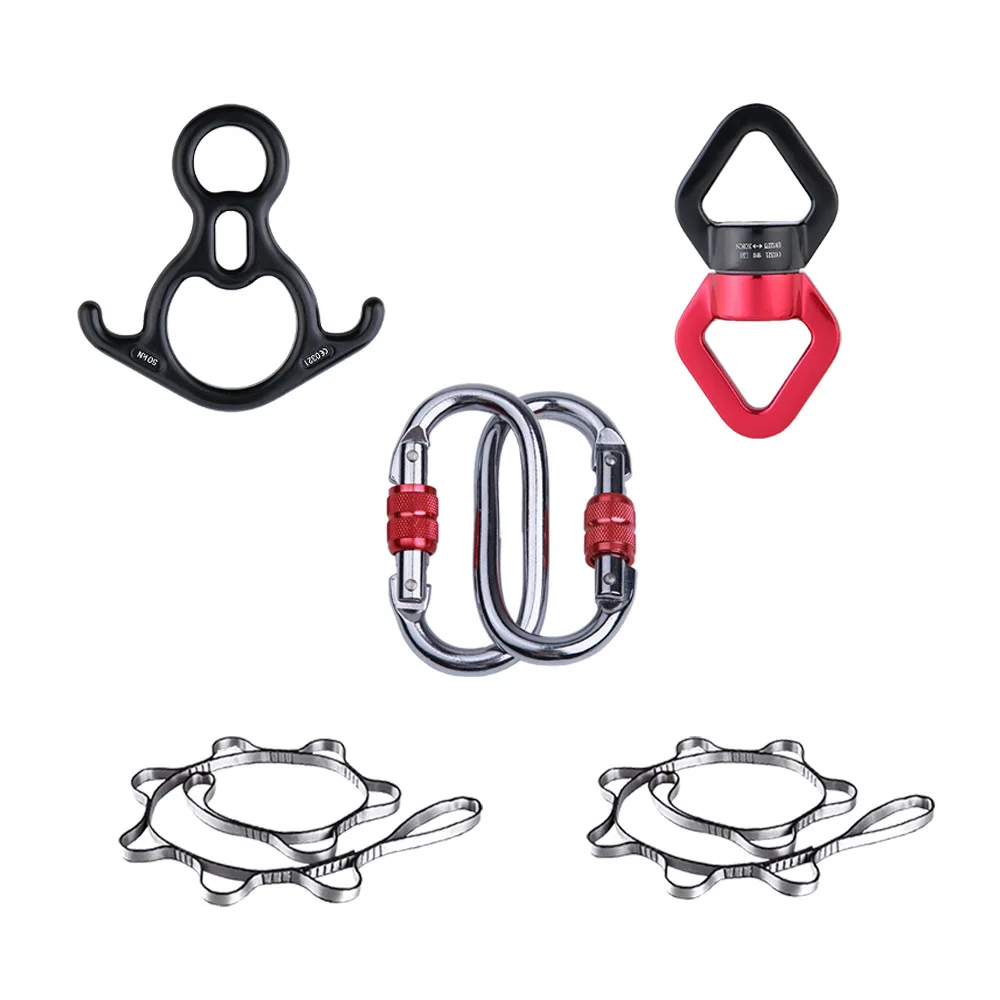 Aerial Silk Dance Hardware kit for Acrobatic Flying Dance Rescue 8 & Swivel & Carabiners Yoga Slings for Yoga Equipment