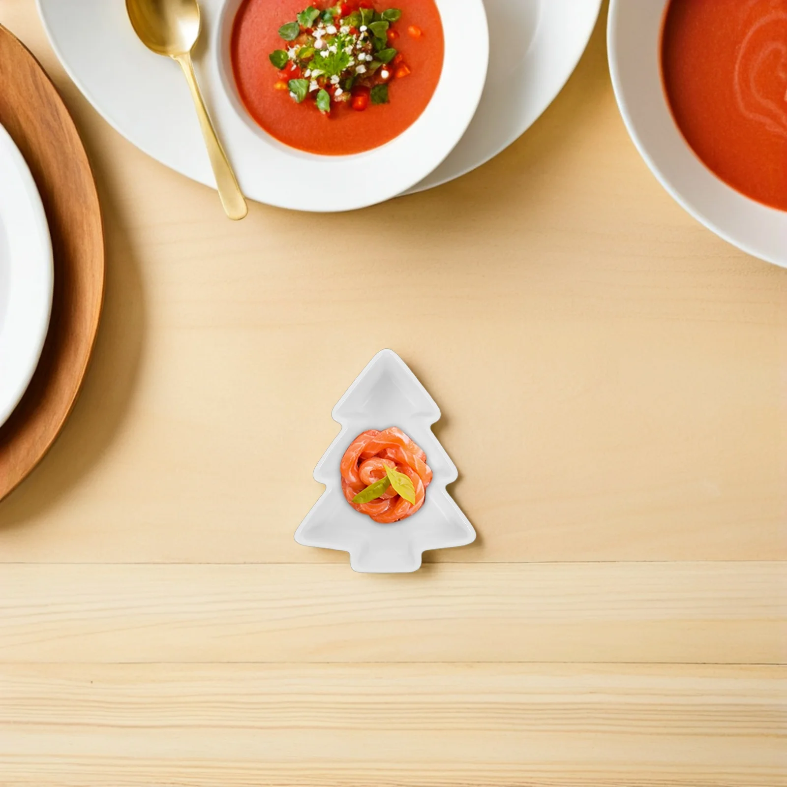 2 قطعة شجرة عيد الميلاد السيراميك صينية للوجبات الخفيفة عطلة طبق تقديم الحلوى احتفالي طبق الجدول صينية عيد الميلاد أطباق حلوى #1