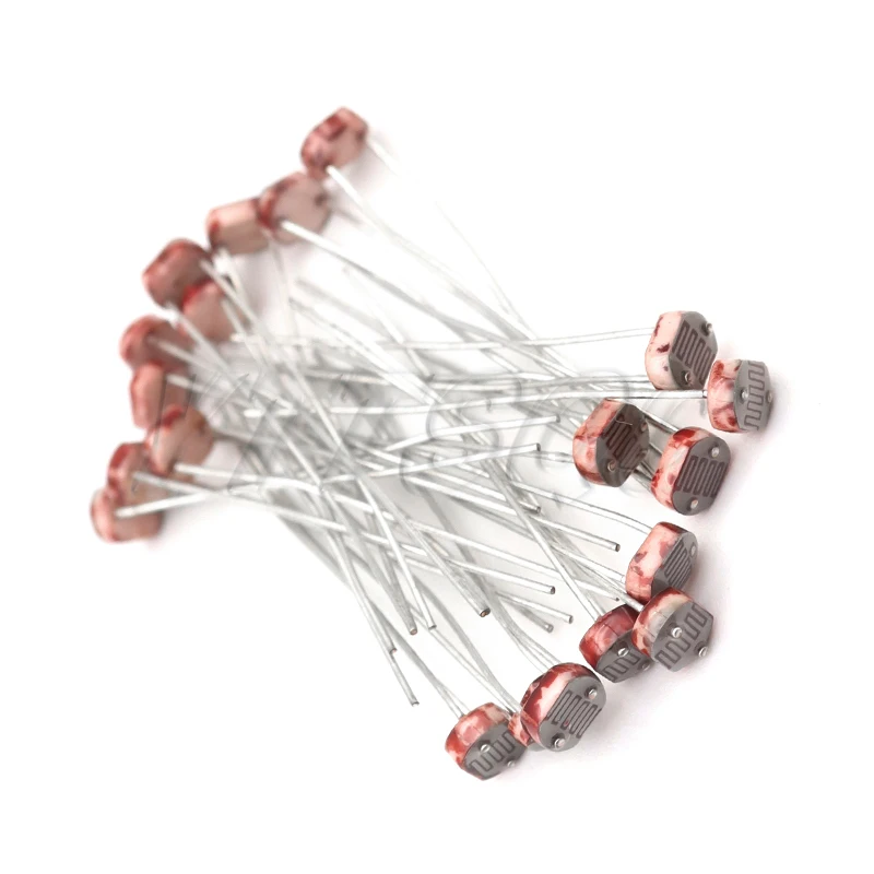 

50PCS/lot LDR Photo Light Sensitive Resistor Photoelectric Photoresistor 5528 GL5528 5537 5506 5516 5539 5549 For Arduino