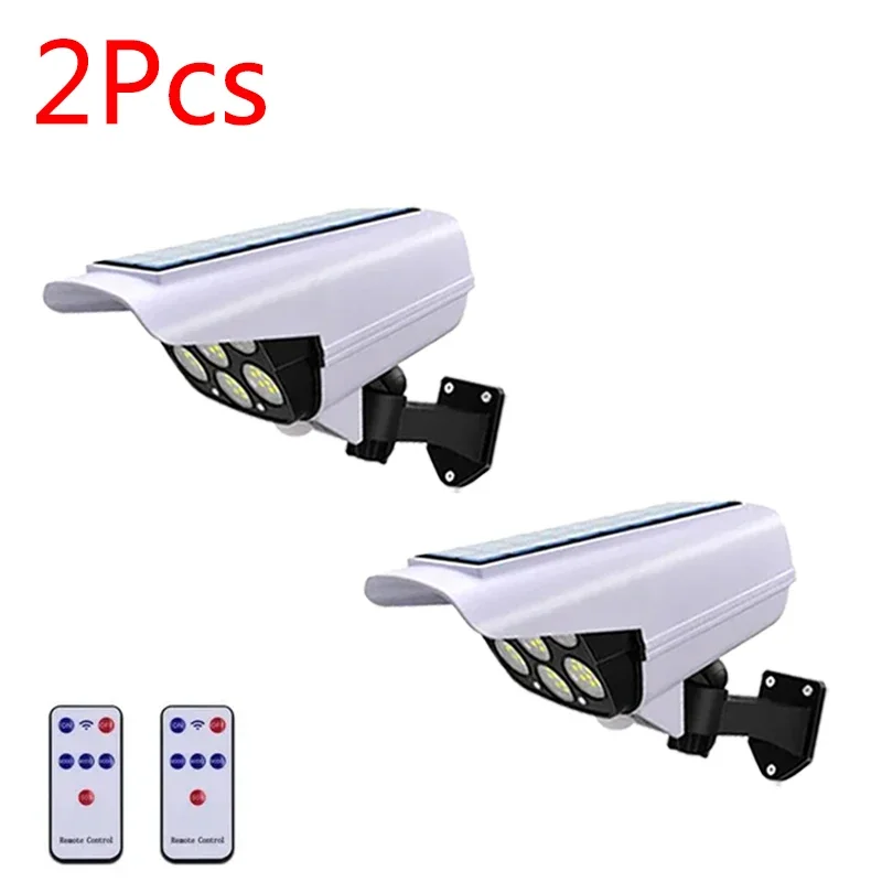 1-2Pack 77LED Solar Motion Sensor LED Licht Outdoor Dummy Kamera Drahtlose Sicherheit Flutlicht Wasserdichte Lampe für Haus Garten