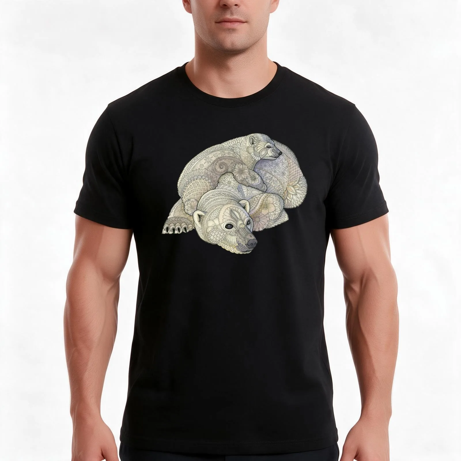 Ursa Major & Minor T-Shirt Summer Casual Cotton Tee Oversized Streetwear Tops Vintage Graphic Print Loose Fit Short Sleeve