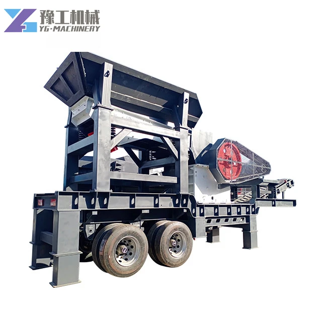 YG Large Capacity Mobile Jaw Crusher Station Limestone Granite River Stone Crusher Plant