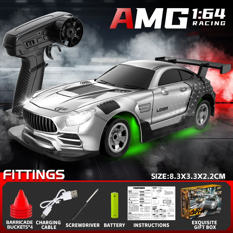 

1:64 High Speed 4WD RC Drift Car 15KM/H Off-Road Racing Vehicle Desktop Pocket Car Toy for Boys RC Racing Gifts