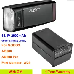 Cameron Sino 14.4V 2900mAh Strobe Lighting Battery W29 for GODOX AD200, AD200 Pro